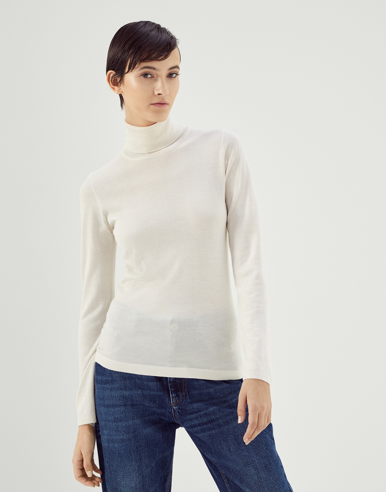 Cashmere and silk sweater