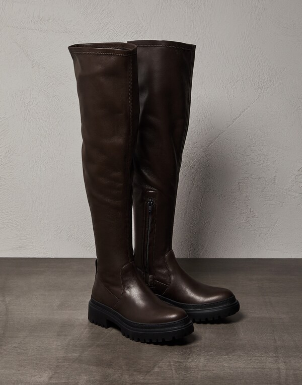 Over-the-Knee boots Rust Brown Woman - Brunello Cucinelli 