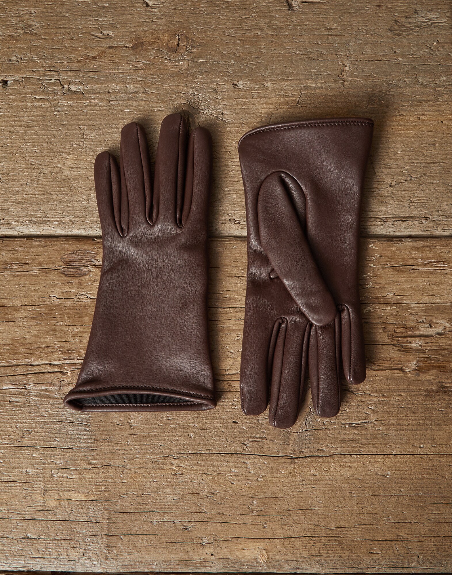 Gloves Rust Brown Woman 0 - Brunello Cucinelli