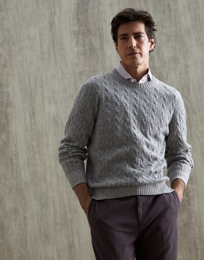 Vanisé sweater Light Grey Man - Brunello Cucinelli