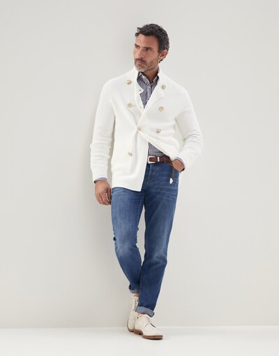 Denim Five-Pocket Trousers - Full look