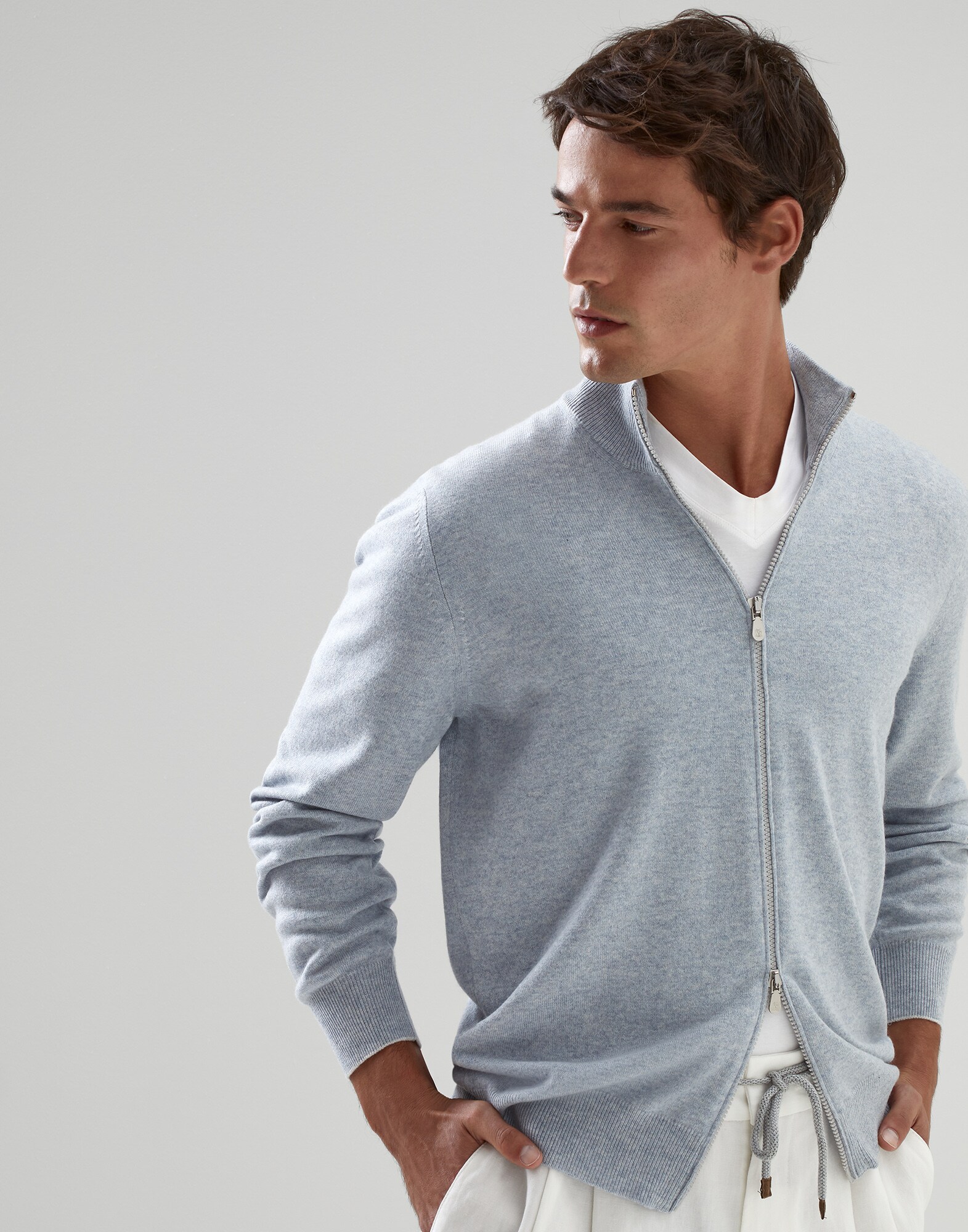 Zip-front Cardigan - Front view