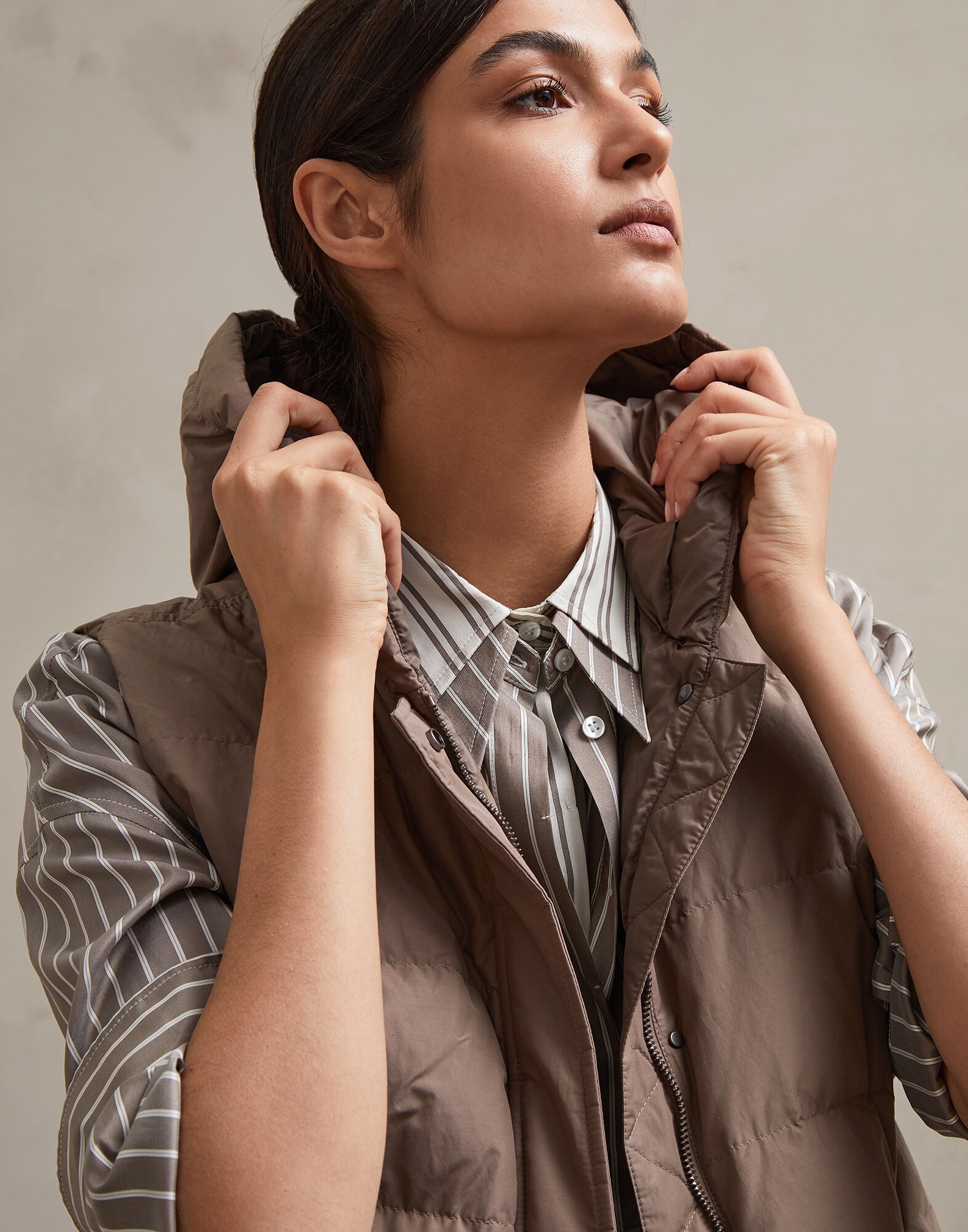 Knit Outerwear Lignite Woman 2 - Brunello Cucinelli