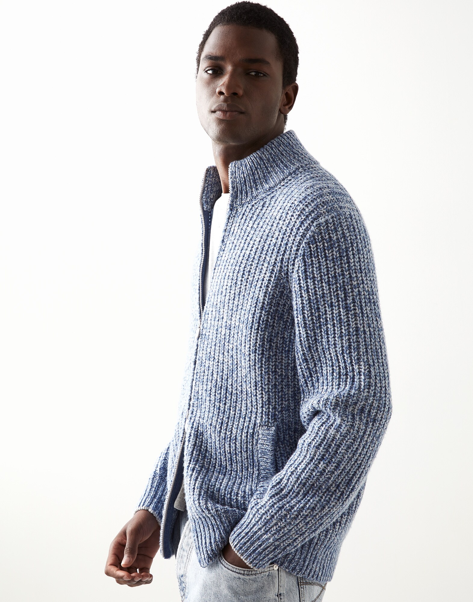 Zip-front Cardigan - Front view