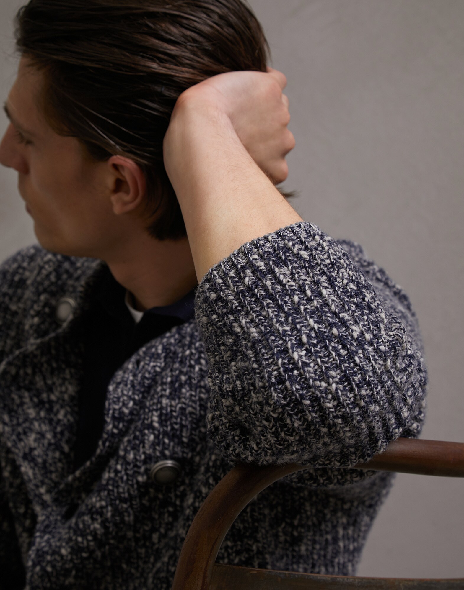 Button-front Cardigan - Detail view