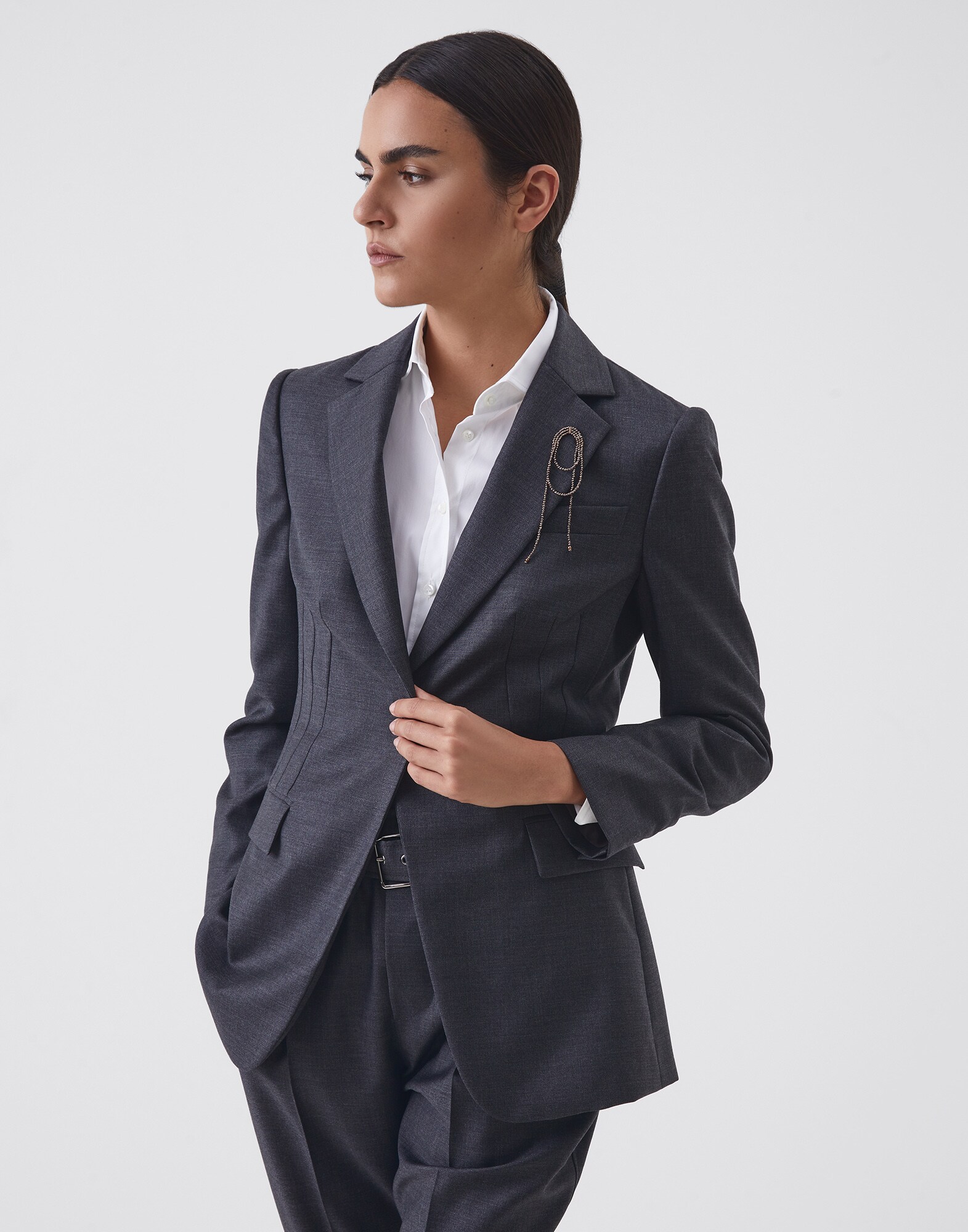 Blazer Lignite Woman 0 - Brunello Cucinelli