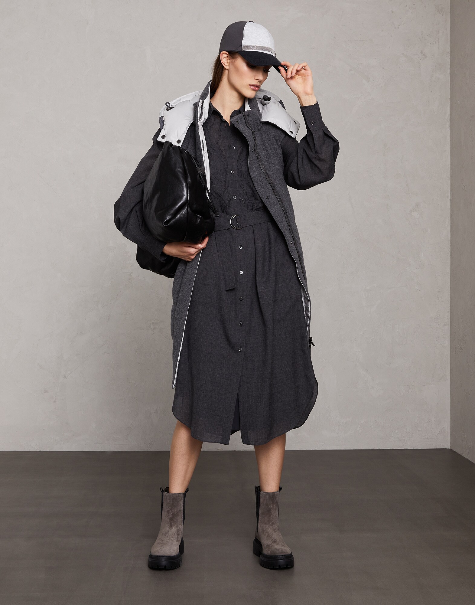 Knit Down Jacket - Full look
