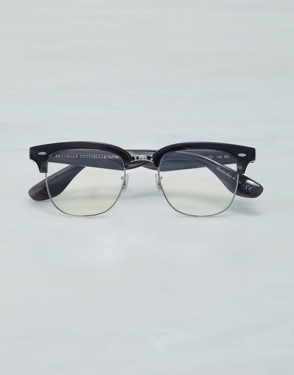Capannelle眼镜，配防蓝光镜片 炭龟色 眼镜 - Brunello Cucinelli 