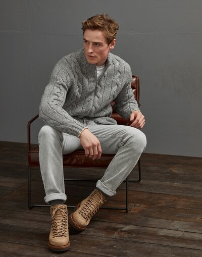 Zip-front Cardigan - Full look