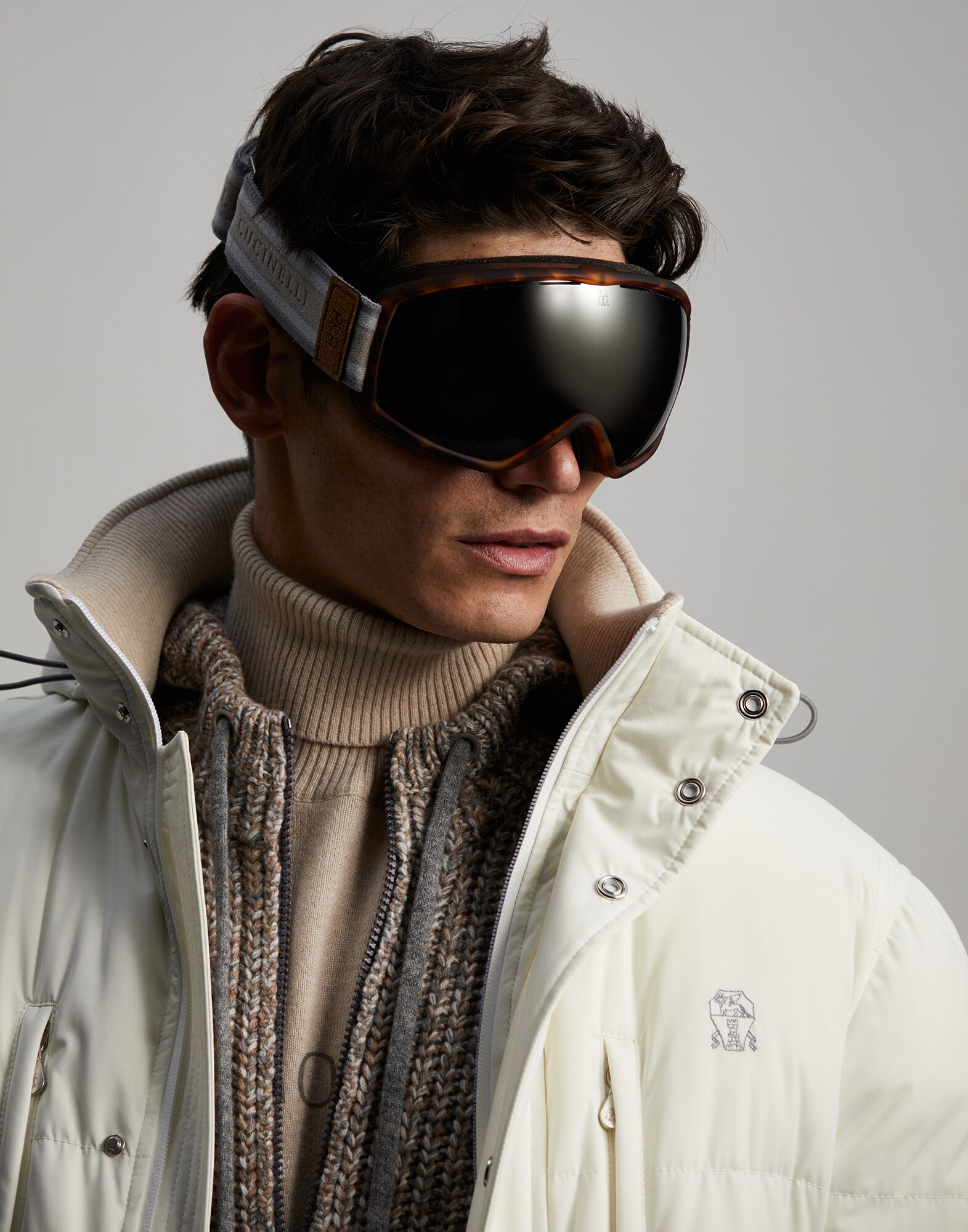 Aspen ski goggles
                            Brown Tortoise Eyewear - Brunello Cucinelli
                        