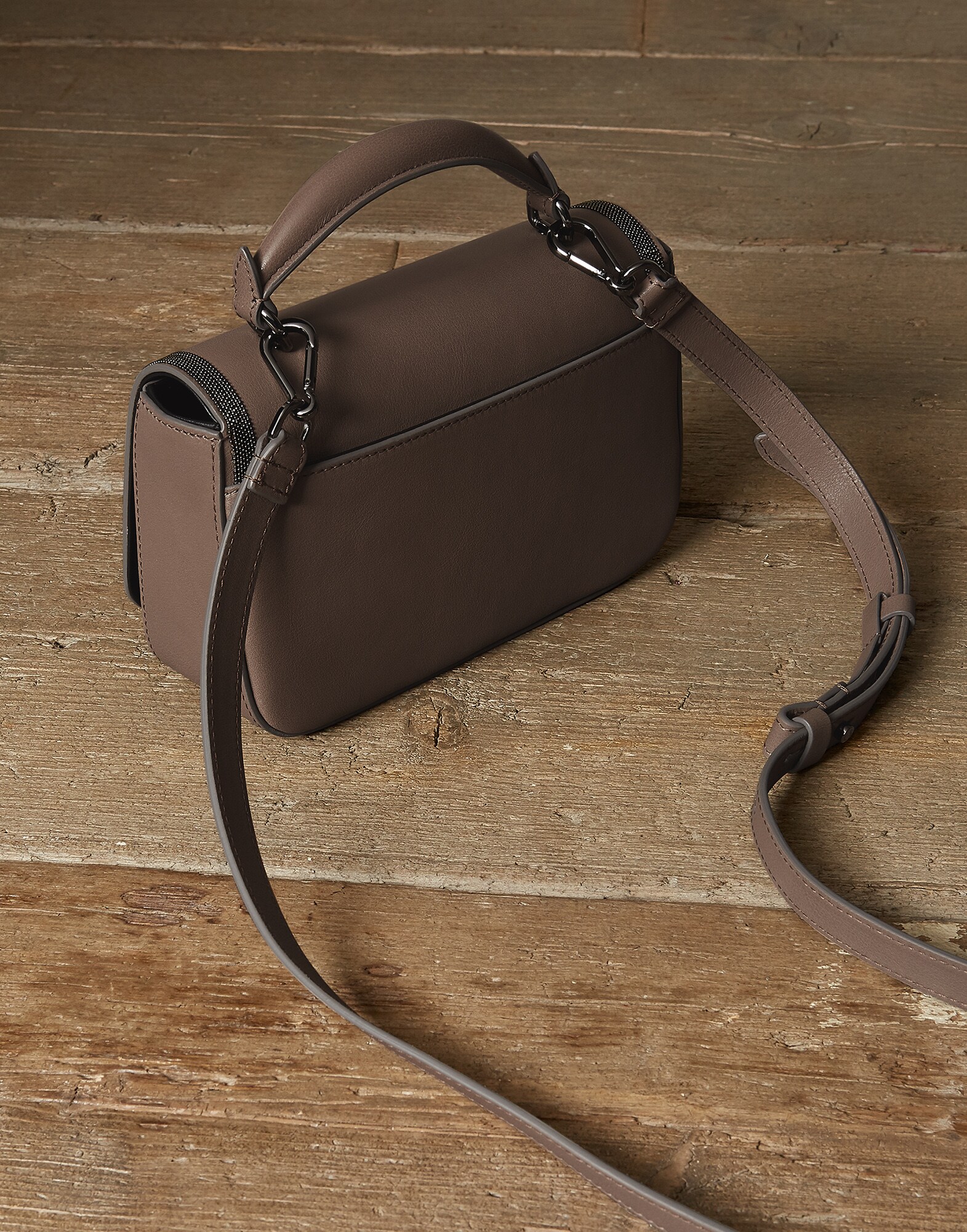 Shoulder Bag Mud Woman 1 - Brunello Cucinelli