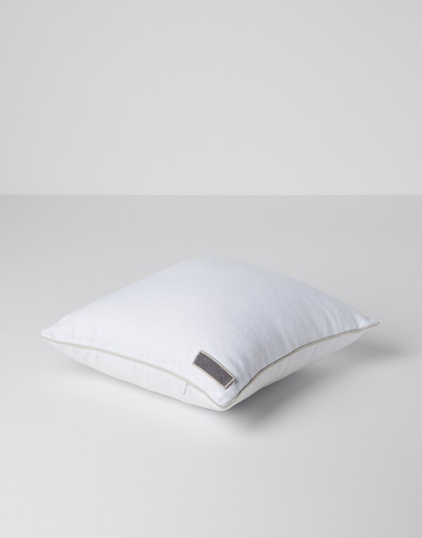 Linen cushion White Lifestyle - Brunello Cucinelli