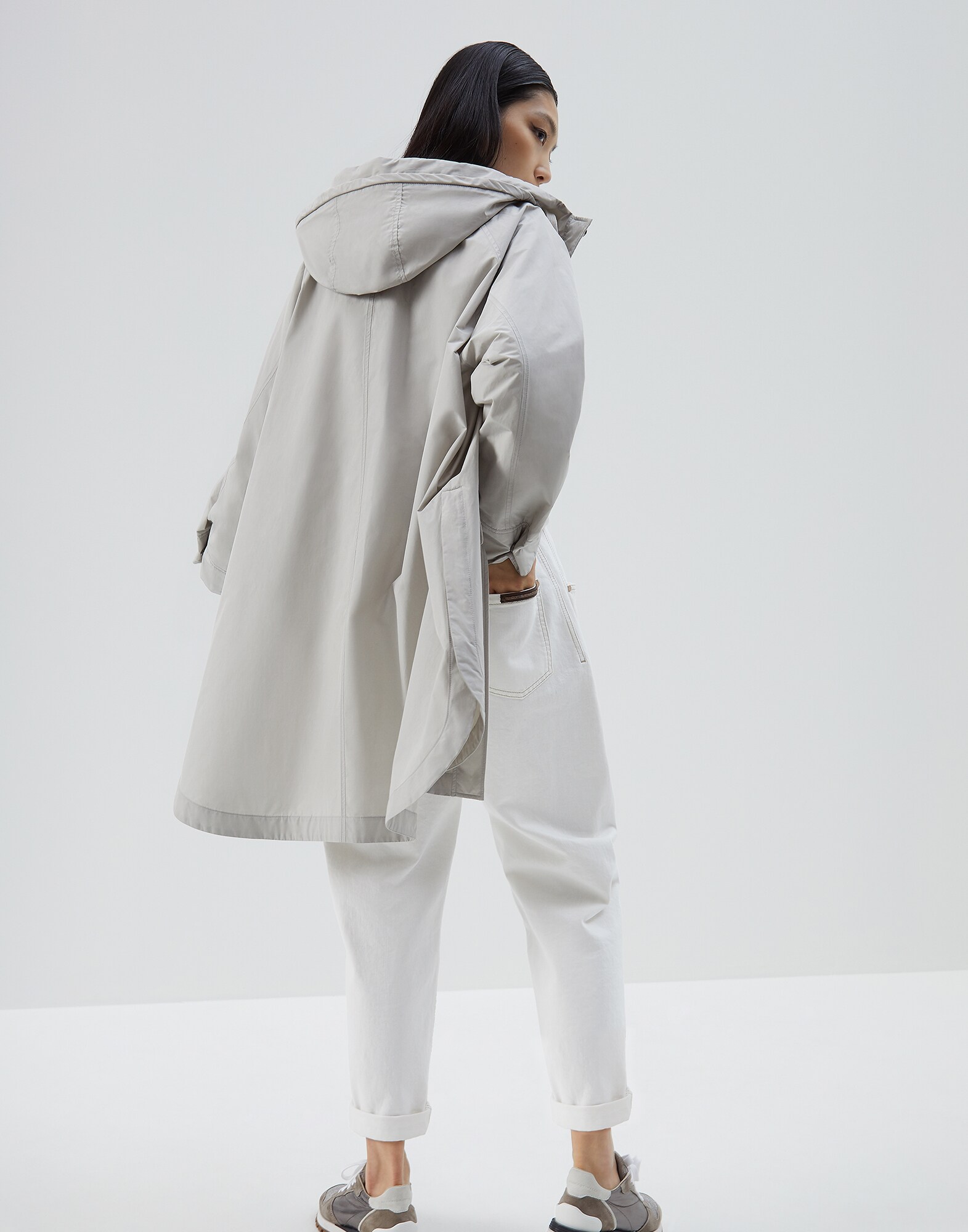 Outerwear Jacket Light Grey Woman 2 - Brunello Cucinelli