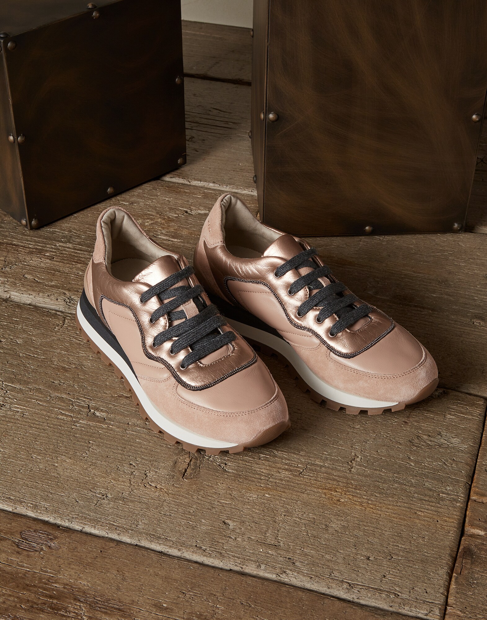 Sneakers Rose Gold Woman 1 - Brunello Cucinelli