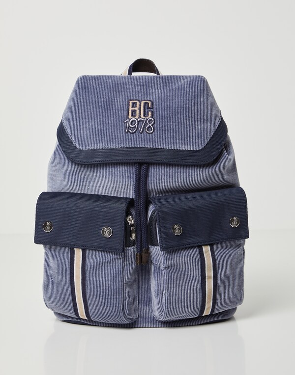 Backpack with BC Badge Denim Boy - Brunello Cucinelli 